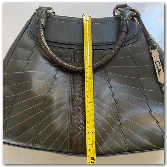 Cole Haan Dark Olive Leather Satchel - Picture 4 of 6